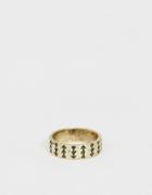 Classics 77 Geo-tribal Print Band Ring In Gold - Gold