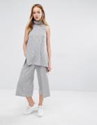Native Youth Wide Leg Pants Co-ord - Gray