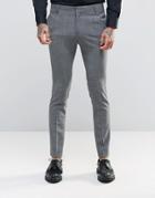 Religion Super Skinny Suit Pants In Check With Stretch - Black