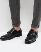 Allsaints Leather Monkstrap Shoe - Black