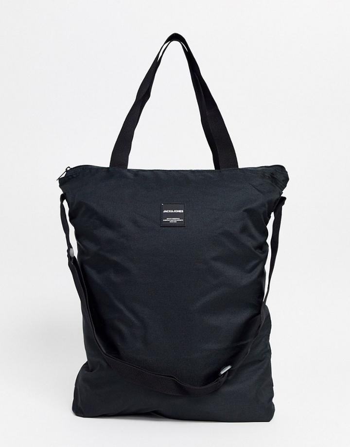 Jack & Jones Tote Bag With Side Strap - Black