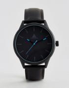 Asos Watch In Black With Blue Highlights - Black