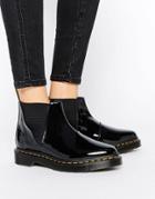 Dr Martens Bianca Black Patent Chelsea Boots - Black