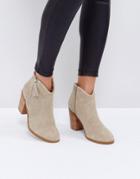 Asos Emmie Suede Ankle Boots - Beige