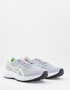 Asics Running Patriot 12 Sneakers In Gray And Lime-grey