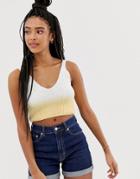 Pull & Bear Pacific Ombre Crochet Top - White