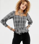 Sacred Hawk Tailored Shirt In Check - Gray
