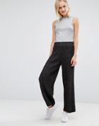 Monki Knitted Cropped Pants - Gray