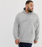 Nike Club Plus Overhead Hoodie In Gray