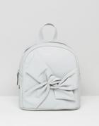 Asos Bow Detail Backpack - Gray