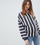 Supermom Maternity Oversized Humbug Stripe Sweat - Multi