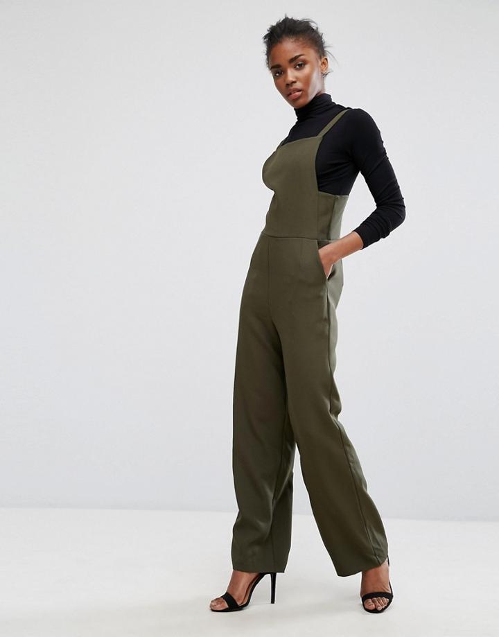 Alter Square Neck Jumpsuit - Green