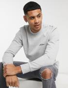Jack & Jones Originals Crew Neck Sweatshirt With Script Logo In Gray-grey