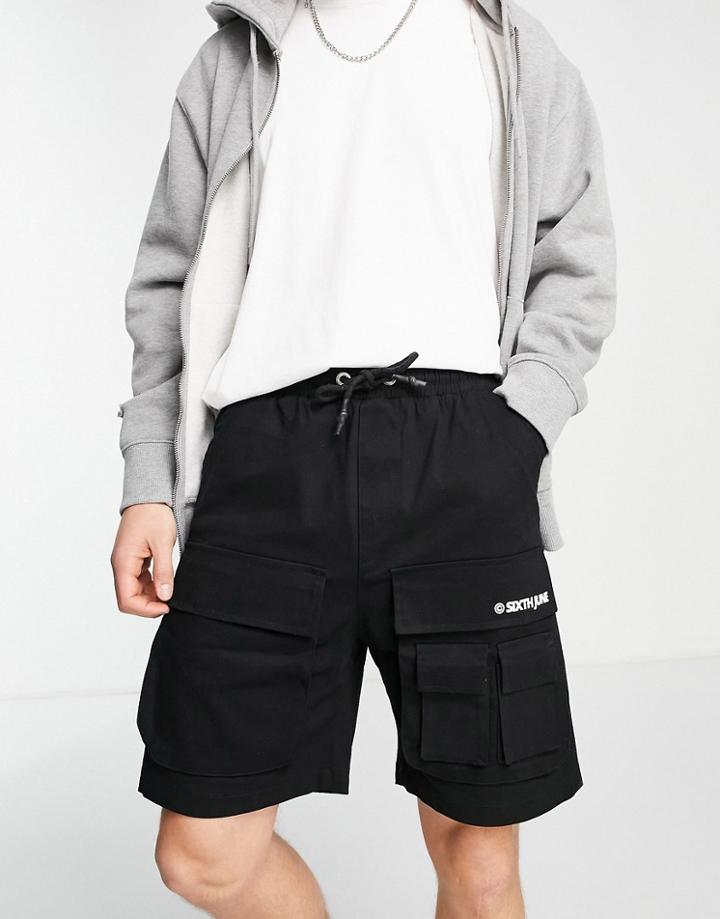 Sixth June Cargo Shorts In Black