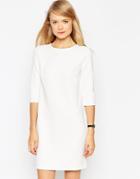 Asos Shift Dress In Jumbo Rib With 3/4 Sleeves - Black $45.00