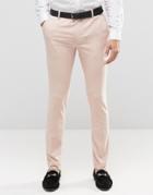 Asos Super Skinny Pants In Pink - Mahogony Rose