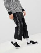 Cheap Monday Bez Cropped Jeans With Pixel Side Stripe - Black