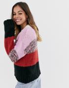 Moon River Striped Lofty Yarn Sweater-multi