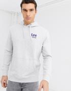 Lee Jeans Overhead Hoodie With Chest Logo In Gray-grey