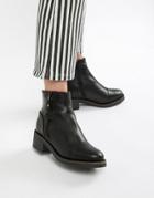 Aldo Leather Flat Ankle Boots