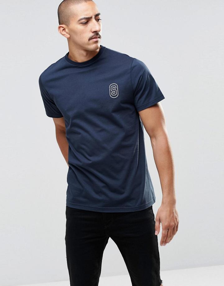 Playground S Chest T-shirt - Navy