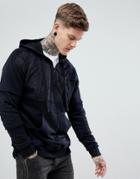Religion Half Zip Cut And Sew Hoodie - Black