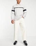 Asos Design Wide Crop Jeans In Ecru-white