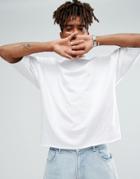 Asos Heavy Weight Super Oversized T-shirt With Raw Edges - White