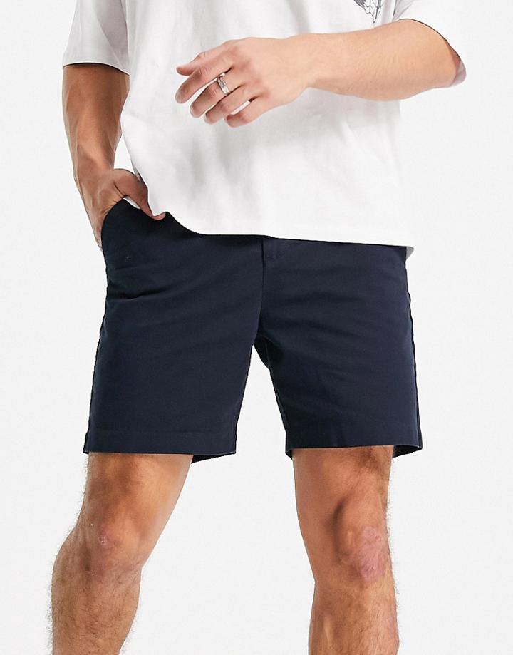 New Look Original Fit Chino Shorts In Navy