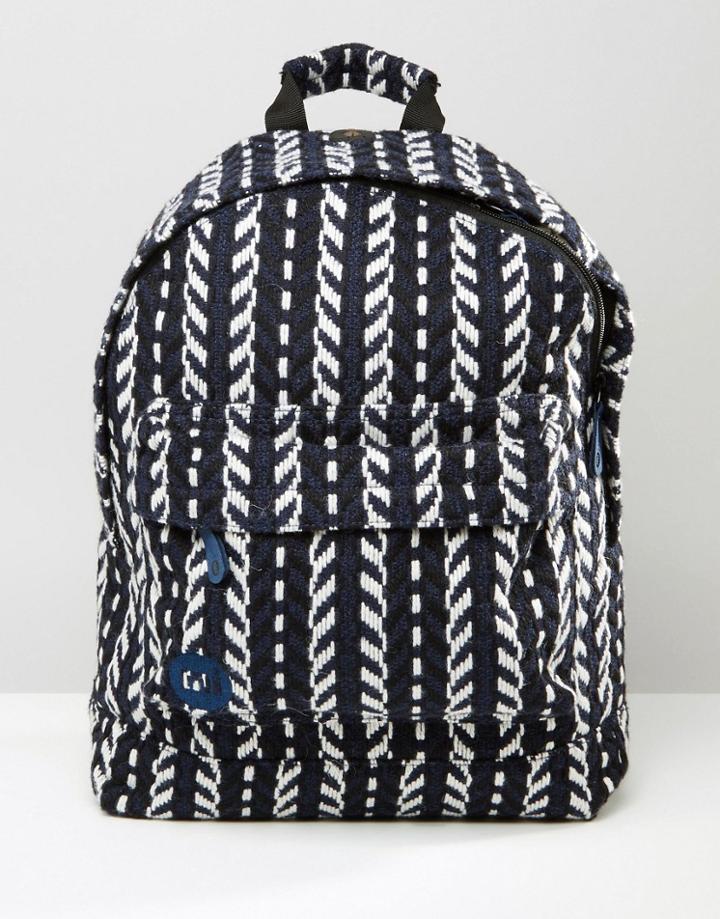 Mi-pac Folk Knit Backpack In Navy - Navy