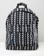 Mi-pac Folk Knit Backpack In Navy - Navy