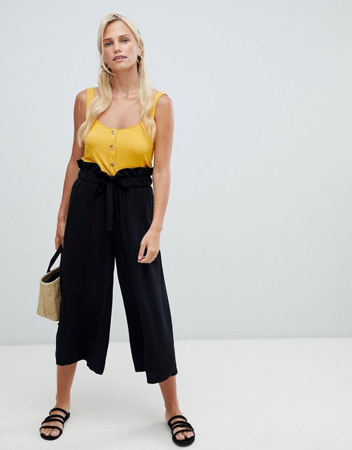 Vila Culotte Pants - Black