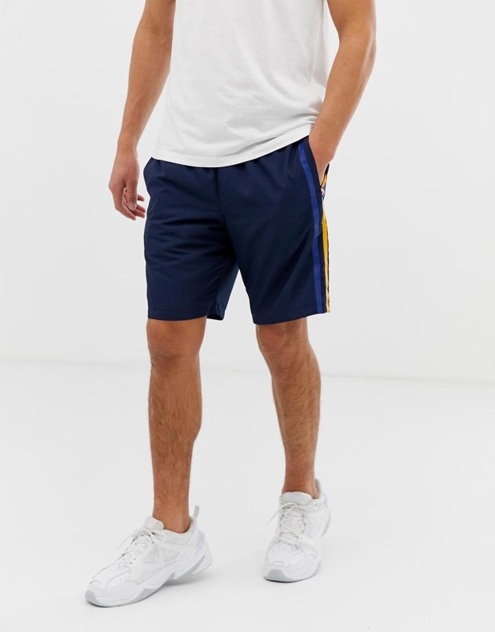 Lacoste Side Stripe Drawstring Shorts-navy