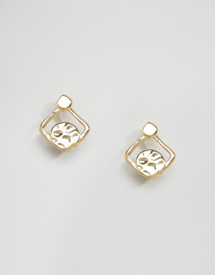 Pieces Mallie Cutout Earrings - Gold