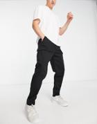 Selected Homme Slim Fit Tapered Cargos In Black