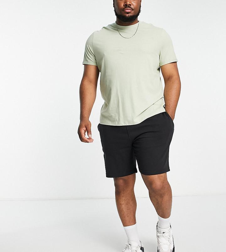 Threadbare Plus Jersey Shorts In Black