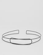 Asos Necklace In Matt Black With Knot Design - Black