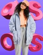 Asos Design Tie Dye Bomber Jacket In Blue-blues