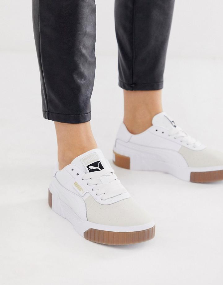 Puma Cali Exotic Sneakers In White - White