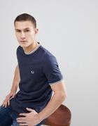 Fred Perry Twin Tipped T-shirt In Dark Gray - Gray