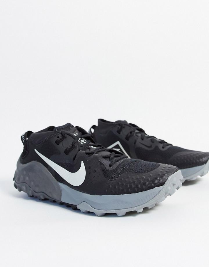 Nike Running Wildhorse 6 Trainers In Triple Black