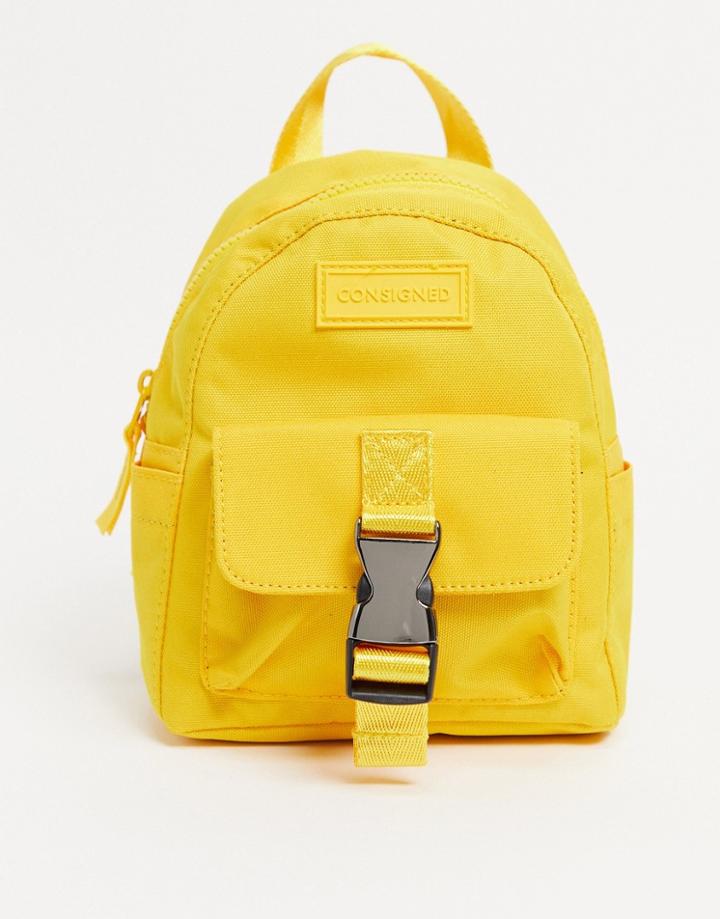 Consigned Nano Clip Backpack In Yellow