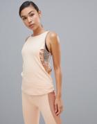 Kisaiya Metallic Mesh Side Tank - Pink
