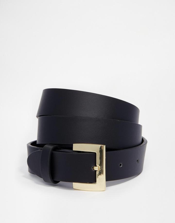 Asos Clean Waist And Hip Belt - Black