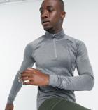 Asos 4505 Tall Icon Muscle Training Sweatshirt With Quick Dry In Gray Marl-grey
