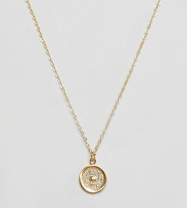 Ottoman Hands Gold Plated Sun Disc Pendant Necklace - Gold