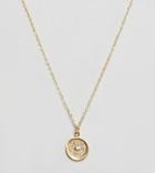 Ottoman Hands Gold Plated Sun Disc Pendant Necklace - Gold