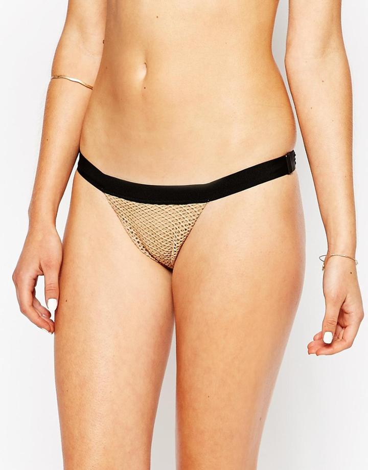 Blue Life Mermaid Skimpy Bikini Bottoms - Sandstorm