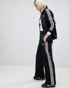 Adidas Originals Three Stripe Track Pant In Black - Black