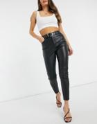 Ever New Pu High Waisted Pants In Black